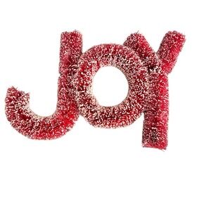 Festive Red Joy Holiday Decoration